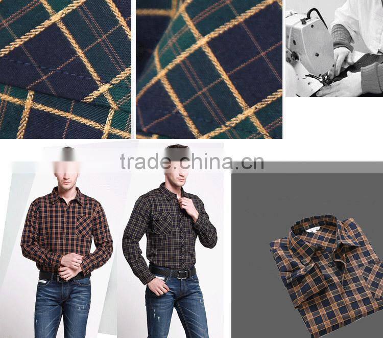 Western winter warm men plaid shirt for cheap price customsing