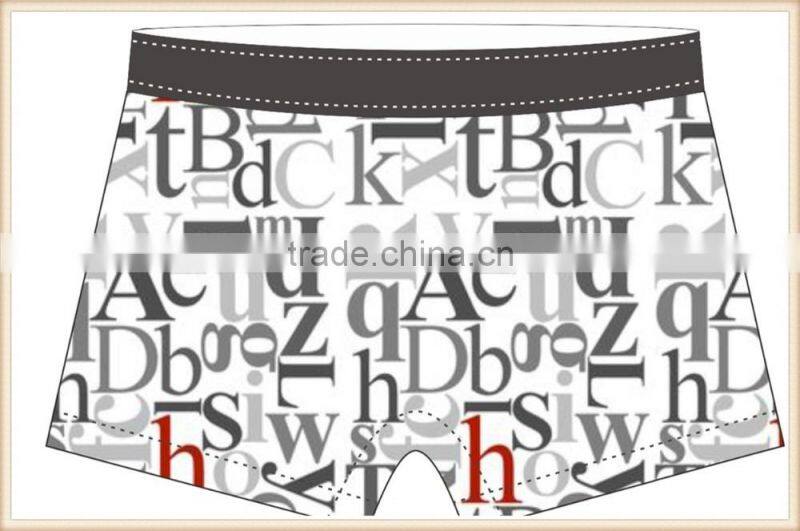 English Letters Letter 88% Polyester 12% Spandex Men's briefs fashion low waist sexy men underwear and boxers OEM