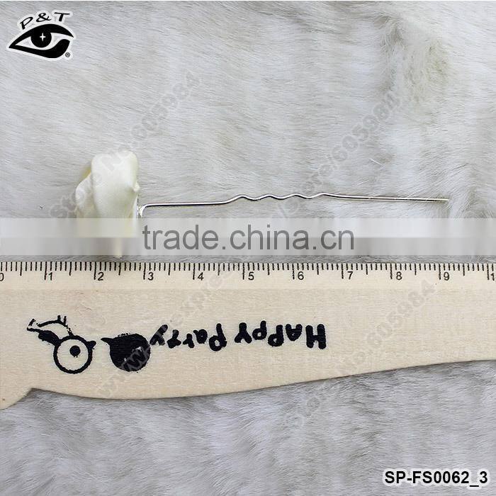 Fabric Flower Design Hairclip White Bridal Hair Sticks Wedding&Party Hair Accessories