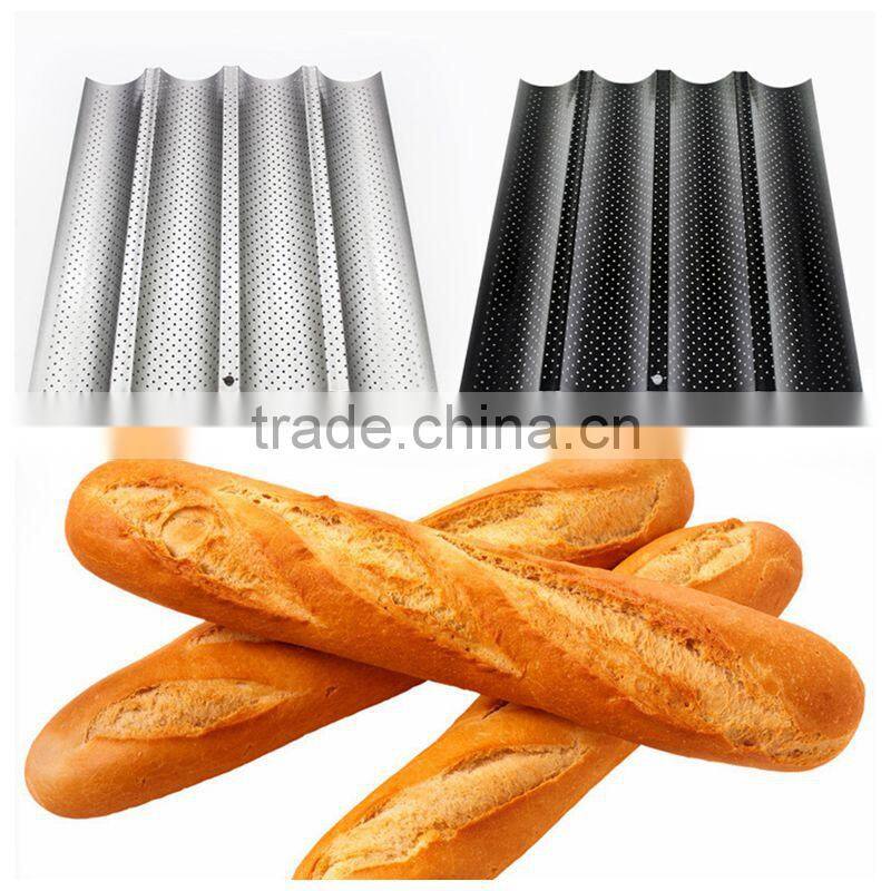 2017 High Temperature Resistant Baguette French Bread Baking Tray Nonstick Carbon Steel Baguette Bread Baking Mold Free Shipping