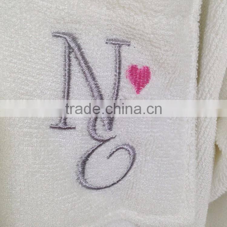 Orangic bamboo robe luxury lounge bathrobe white