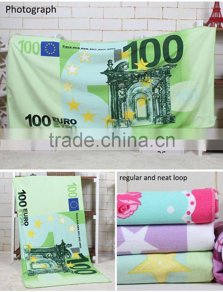 Micro fibre travel towel beach printed custom logo