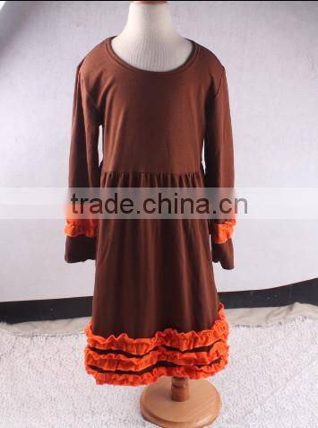 Wholesale Lovely Chevron Knit Cotton Dress For Baby Girls Soft Night Gown Dress Cute Kids Long Sleeve Dresses Toddler Clothing