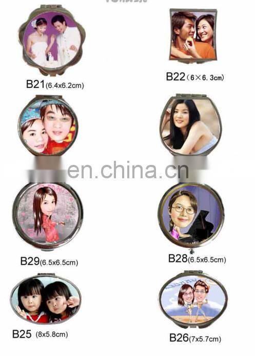 sublimation DIY printable compact mirror