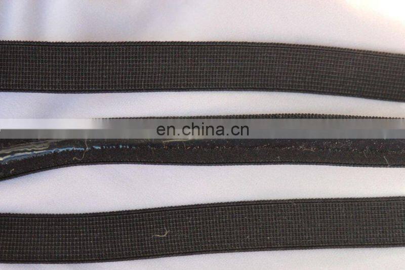 Black Silicone satin lingerie bra strap stretch sewing elastic 1/2" wide