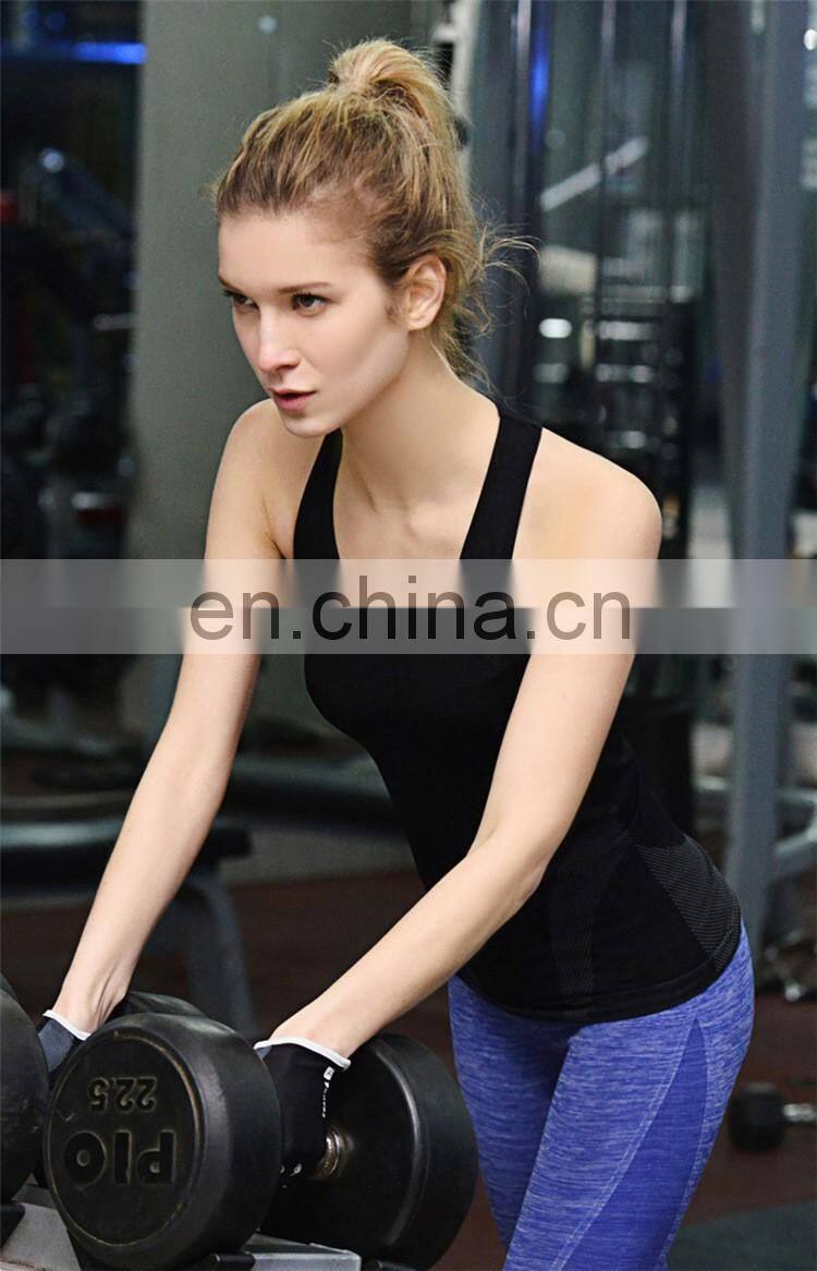Hot sale quick dry long-range elasticity breathable fitness gym tank top women