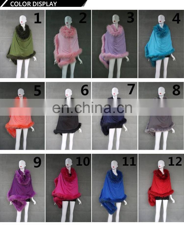 Xcellent Quality Rabbit Raccoon Poncho Pushmina Like Shawl Real Fur Stole