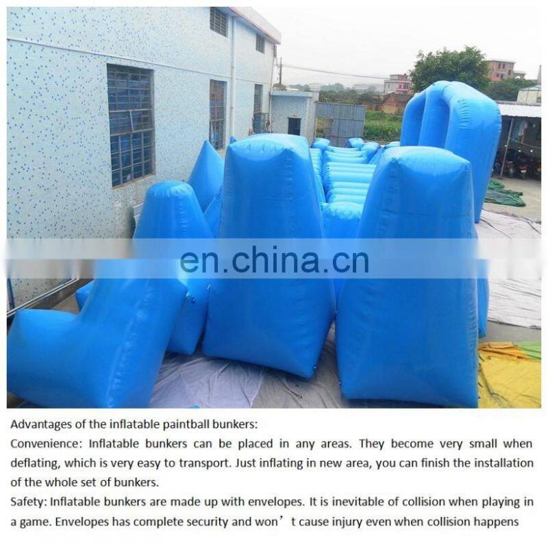 Factory price paint ball equipment,inflatable paintball bunkers for sale