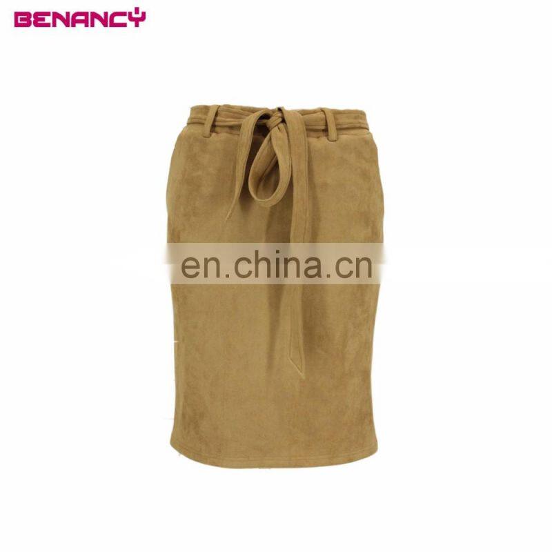 American Apparel Ladies Suede Pencil Bodycon Knee length Skirt