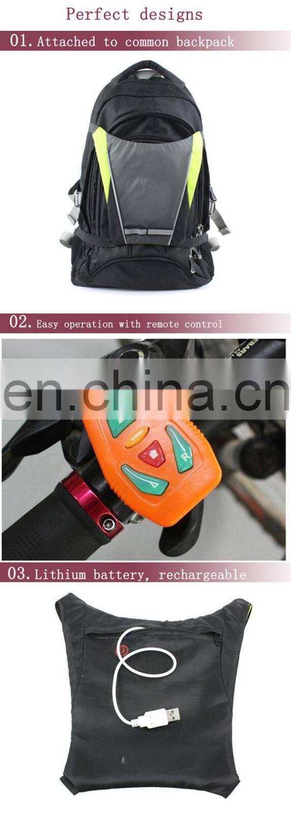 Hot selling led bicycle indicator lamp 2.4GHz bike security vest cool remote control bike lamp