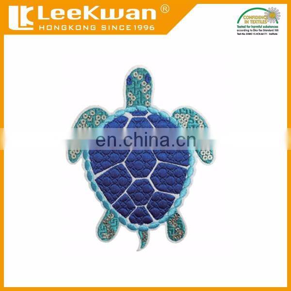 tajima embroideried high-quality sequin patch with laser-cut border