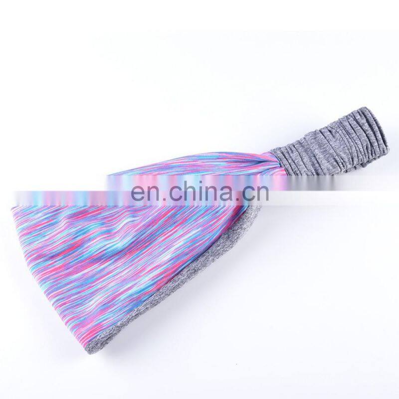 New Arrival Tie Dye Elastic Headband Skinny Yoga Girls Headband