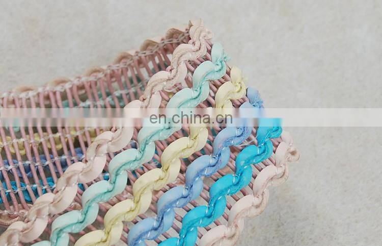 Fantastic colorway wave leather tape/ladder pu trims for accessories