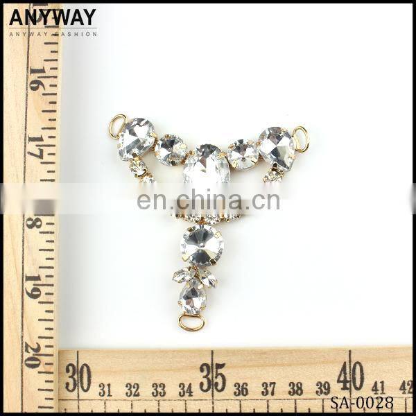 wholesale lady rhinestone buckle decorative shoe clip connector