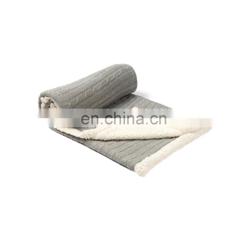 Factory Manufactured Super Soft Knitted Organic Cotton Baby Blanket