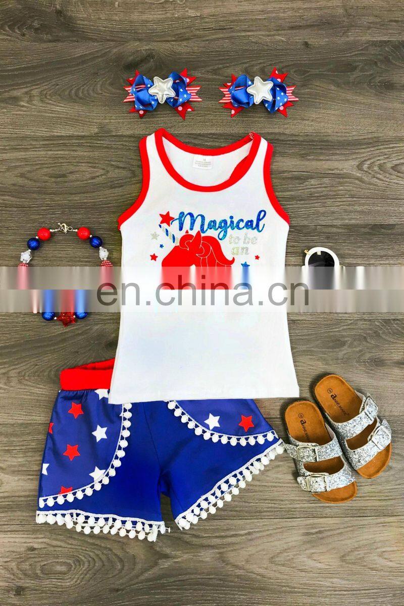 Cheap Summer Boutique Clothes Ruffle Stripe Short Little Kids Girls Clothes