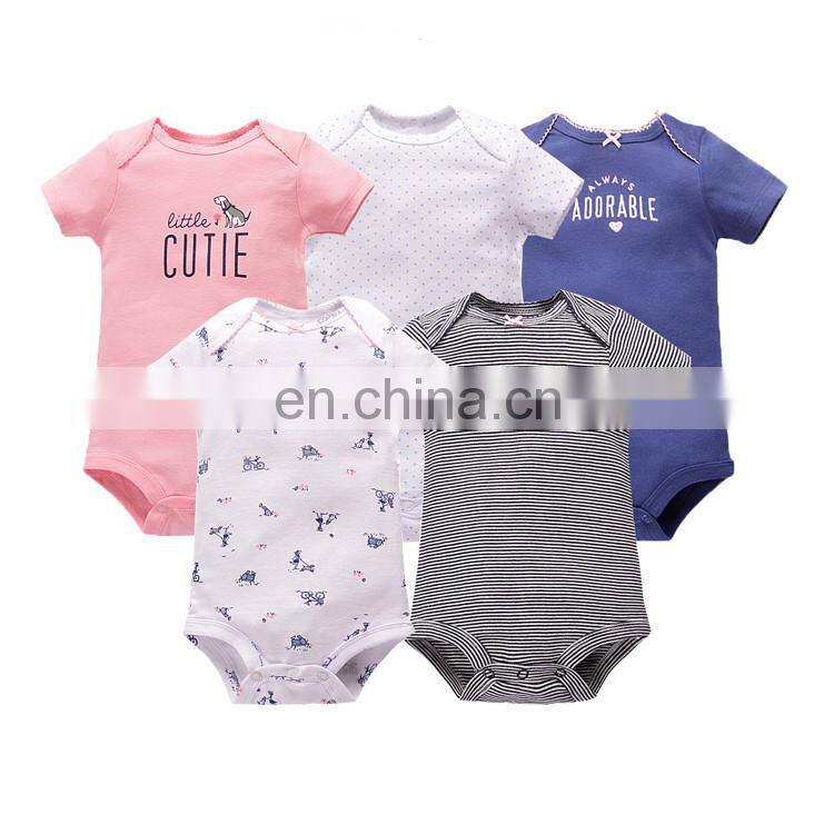 New style multi colors organic cotton baby rompers wholesale baby clothes