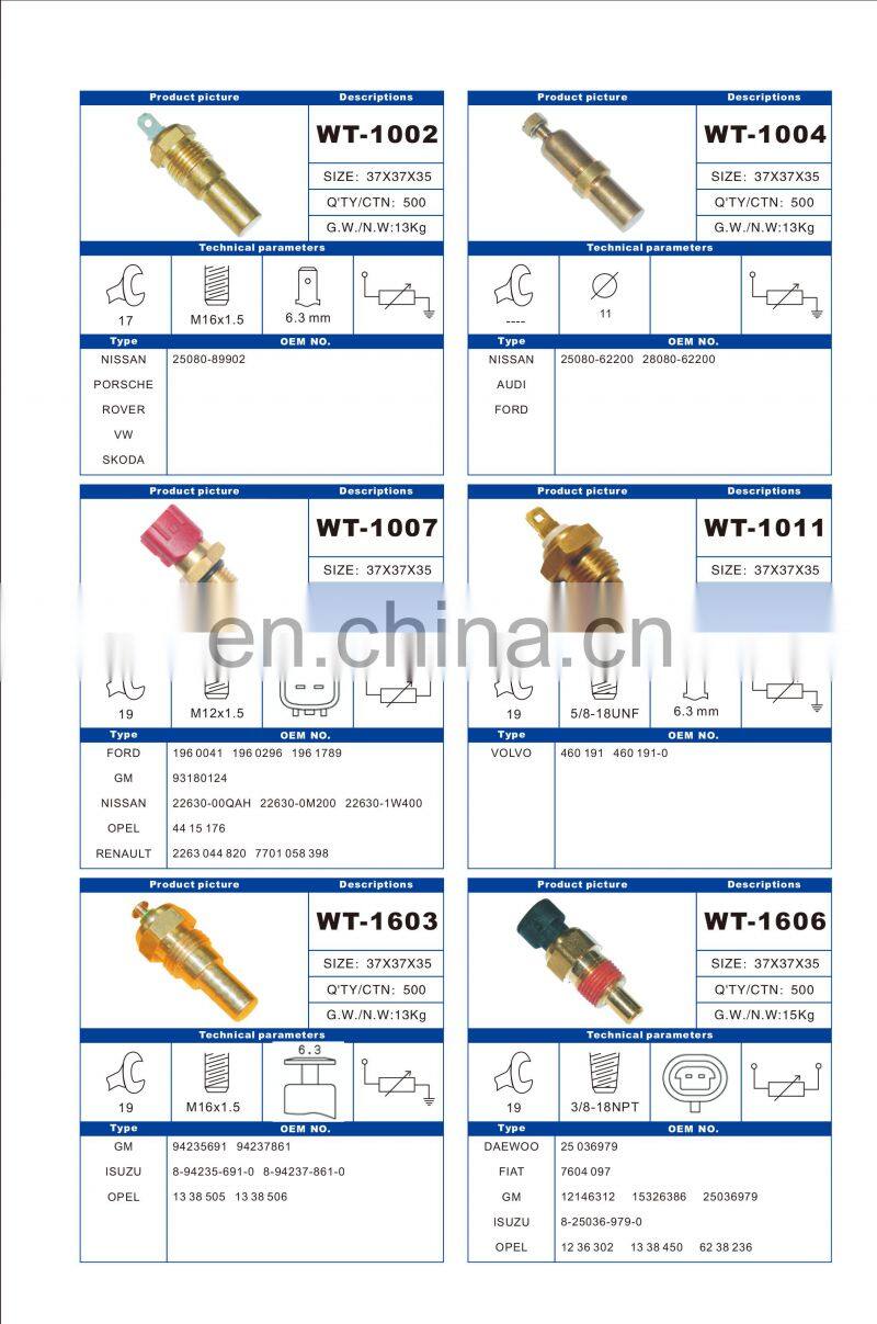 Water temp senor  for NISSAN	SENTRA OEM AM01-18-510 25080-89902 2508089902
