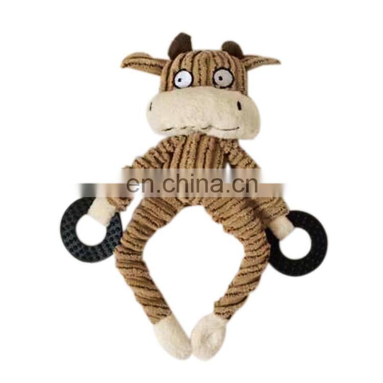 Squeaky pet product lovable animal sound plush dog toy