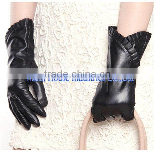 2016 new style women winter glove for leather glove importers