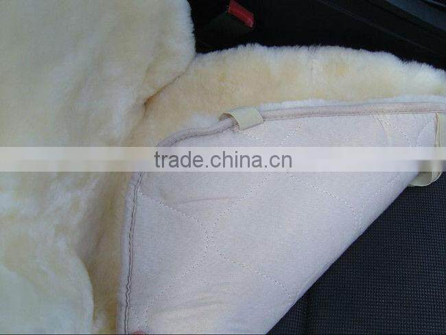 Purple Australia sheepskin car seat cover