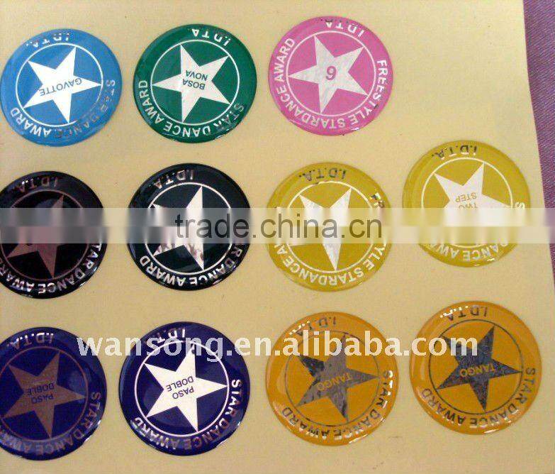 Alibaba China manufacturer custom logo print epoxy sticker