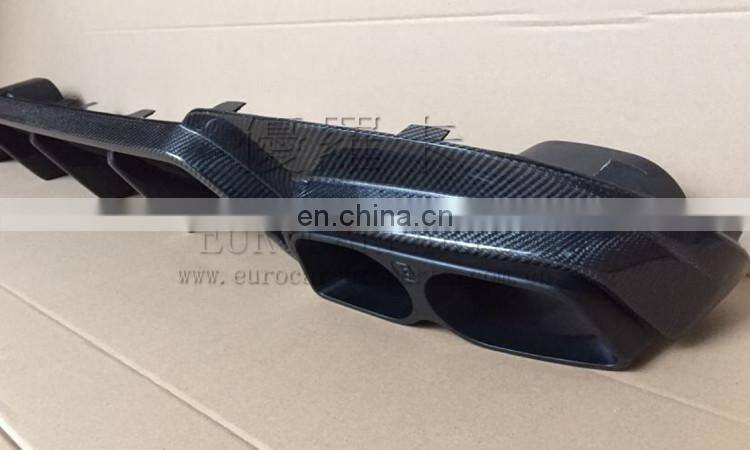 Carbon Fiber E63 diffuser with tips for E-class W212 E63 14y-16y to E63 B-style rear diffuser carbon fiber material