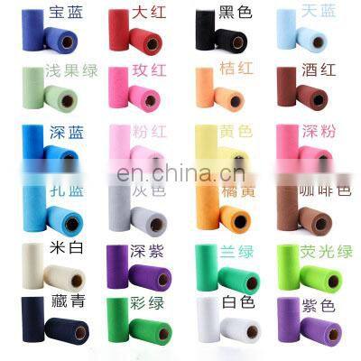 24colors 1pc 22mX15cm Wedding Table Runner Decoration Yarn Roll Crystal Tulle Organza Sheer Gauze Element wedding favors