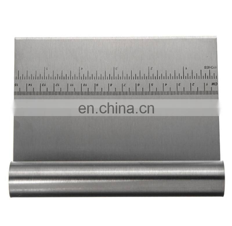 Stainless Steel Pizza Dough Scraper Cutter Kitchen Flour Pastry Cake Tool Scale