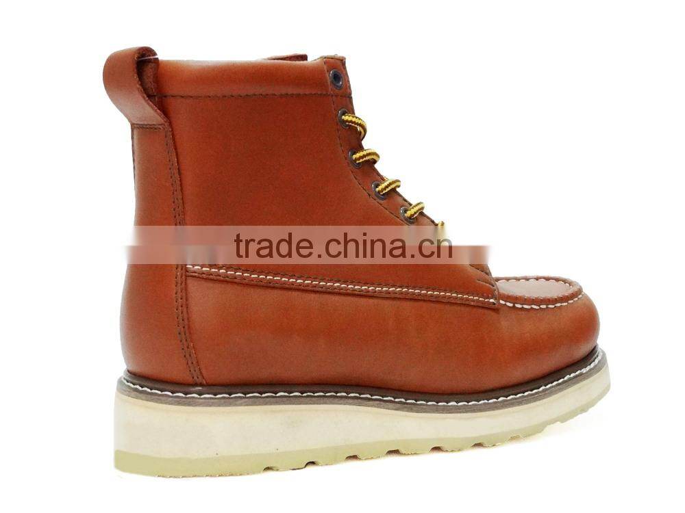 Goodyear Welt Moc Toe American Fashion Genuine Leather Casual Boots