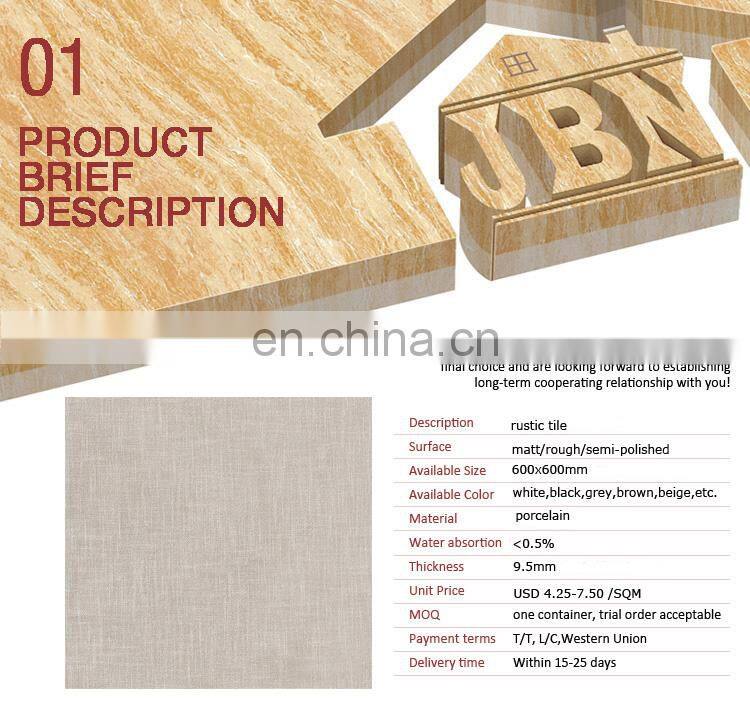 2020 canton fair internet new design rustic floor tile fabric design tiles