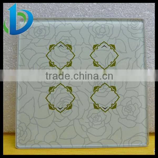 0.5-6mm tempered silk screen printing glass for home automation and smart home