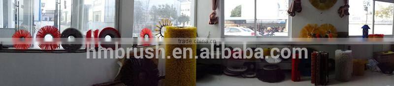 Nylon wafer brush rolling broom brush for petrol road sweeper from china factory WDJ