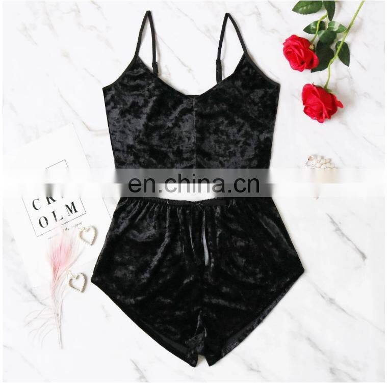 2020 New Fashion Customized Comfortable Casual Knit Pajama Set Plus Size Women's Sleepwear