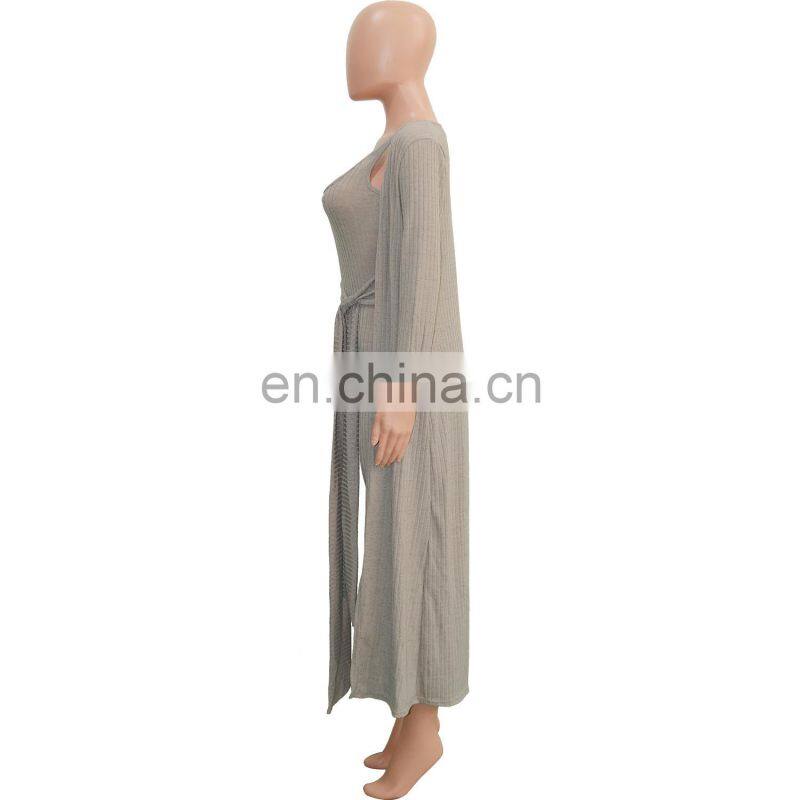 Cross-border fashion sexy suit 2021 new pit strip long-sleeved trendy cloak suspender skirt two-piece suit