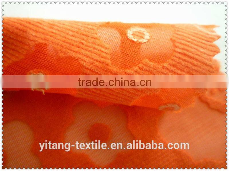 Cotton burn out fabric