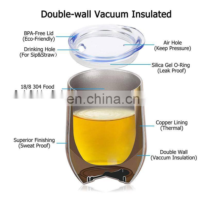 12oz 360ml good morning mug stainless steel tumbler double wall insulated wine tumbler custom