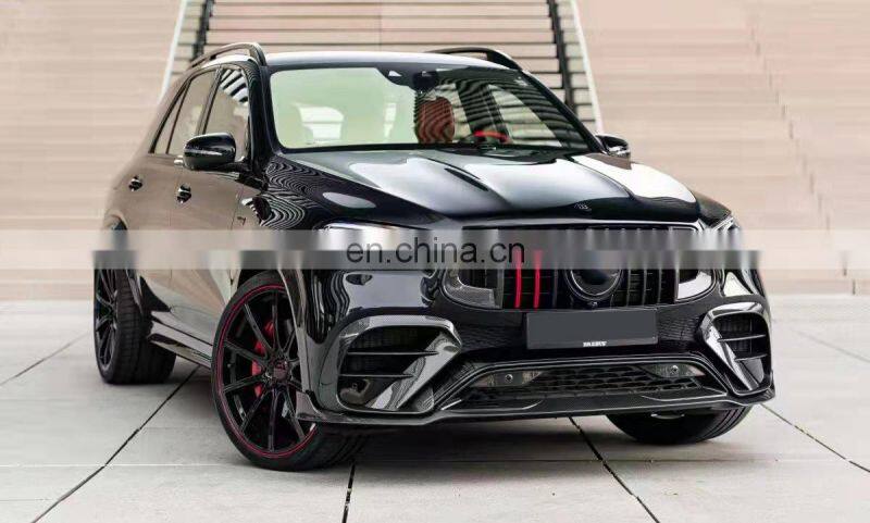 Runde Bar-bus Kit For Mercedes-Benz GLE W167 Upgrade B 800 Style Carbon Fiber Body Kit Front Lip Grille Wheel Eyebrow Side Skirt