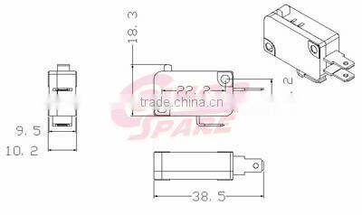Cheap excellent quality push on off air micro switch