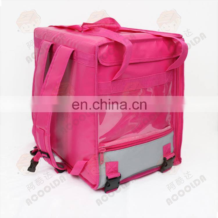 Insulated Food Pizza Delivery Bag Backpack Carton PVC aluminum Foil Customized Color