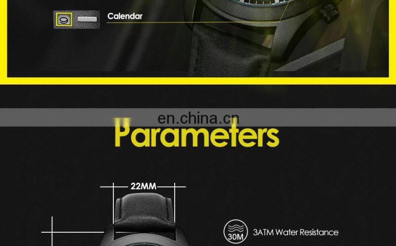 SINOBI Boys Watches Digital S9826G Small Three Dial Chronograph Watches Hand Clock Boys Date Window Business Handwatch