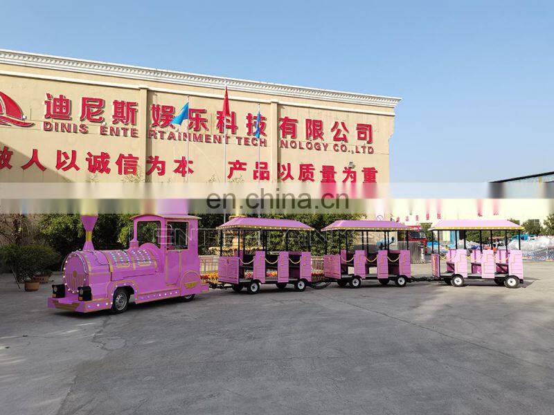 Amusement park adults electric tourist trackless train factory