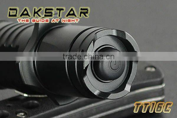 DAKSTAR TT16C 950LM CREE XML T6 18650 Superbright Emergency Aluminum Tactical LED Rechargeable Flashlight