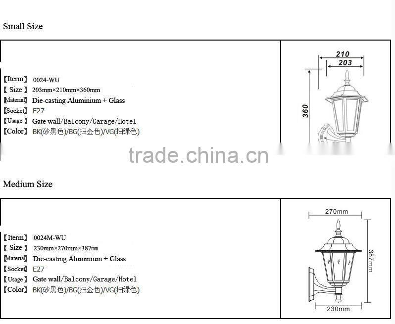 IP44 Aluminum Waterproof outdoor lighting