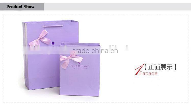 light purple color gift paper bag/shopping bag