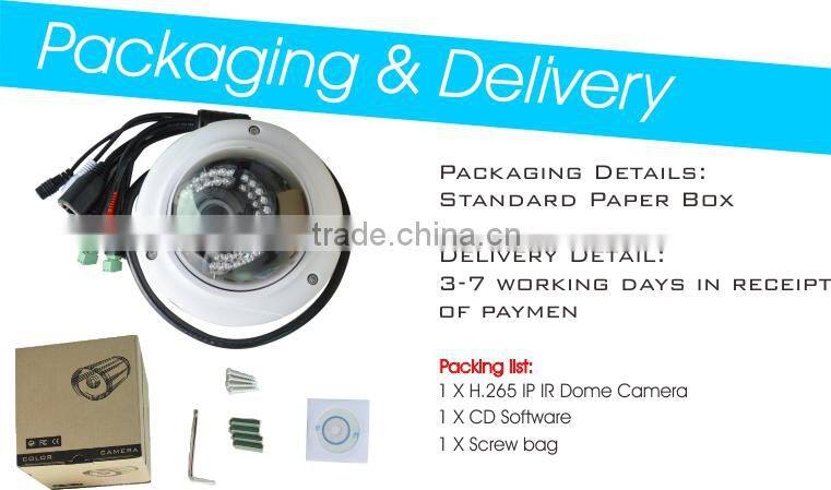 4.0MP H.265 HD IP Camera WDR H.265 Nigth Vision With Bracket Weather/Waterproof IP IR Dome Camera CCTV Camera