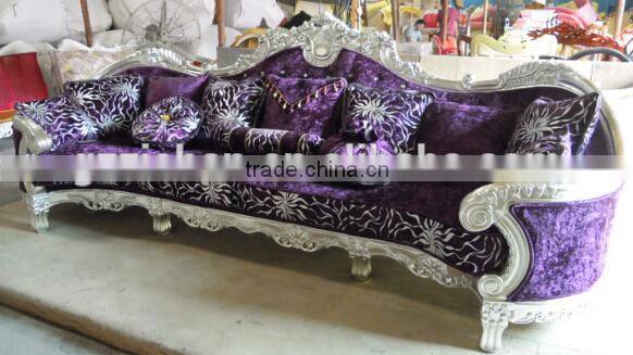 Graceful European noble living room wooden sofa sets