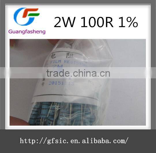electronics component resititor 2W 100R 1%