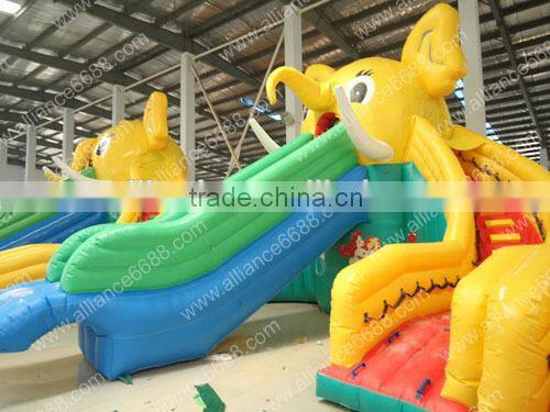 inflatable bear water slide with swimming pool water park