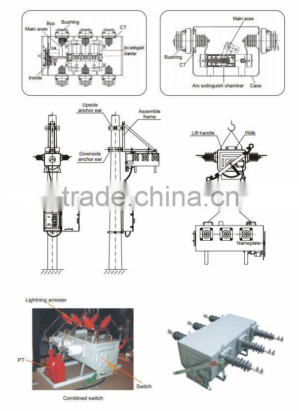 FLW34-12/24 Outdoor SF6 Load Break Switch load isolation switch